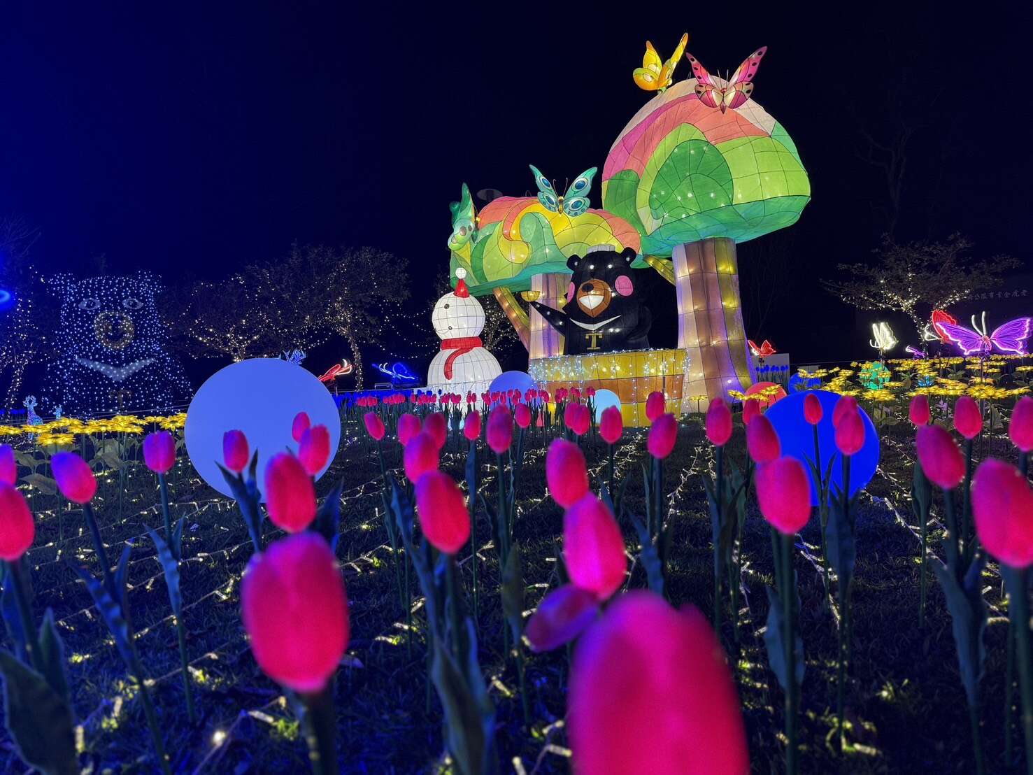 1.喔熊泡湯主題燈萌亮谷關，山谷燈光節成超夯打卡點