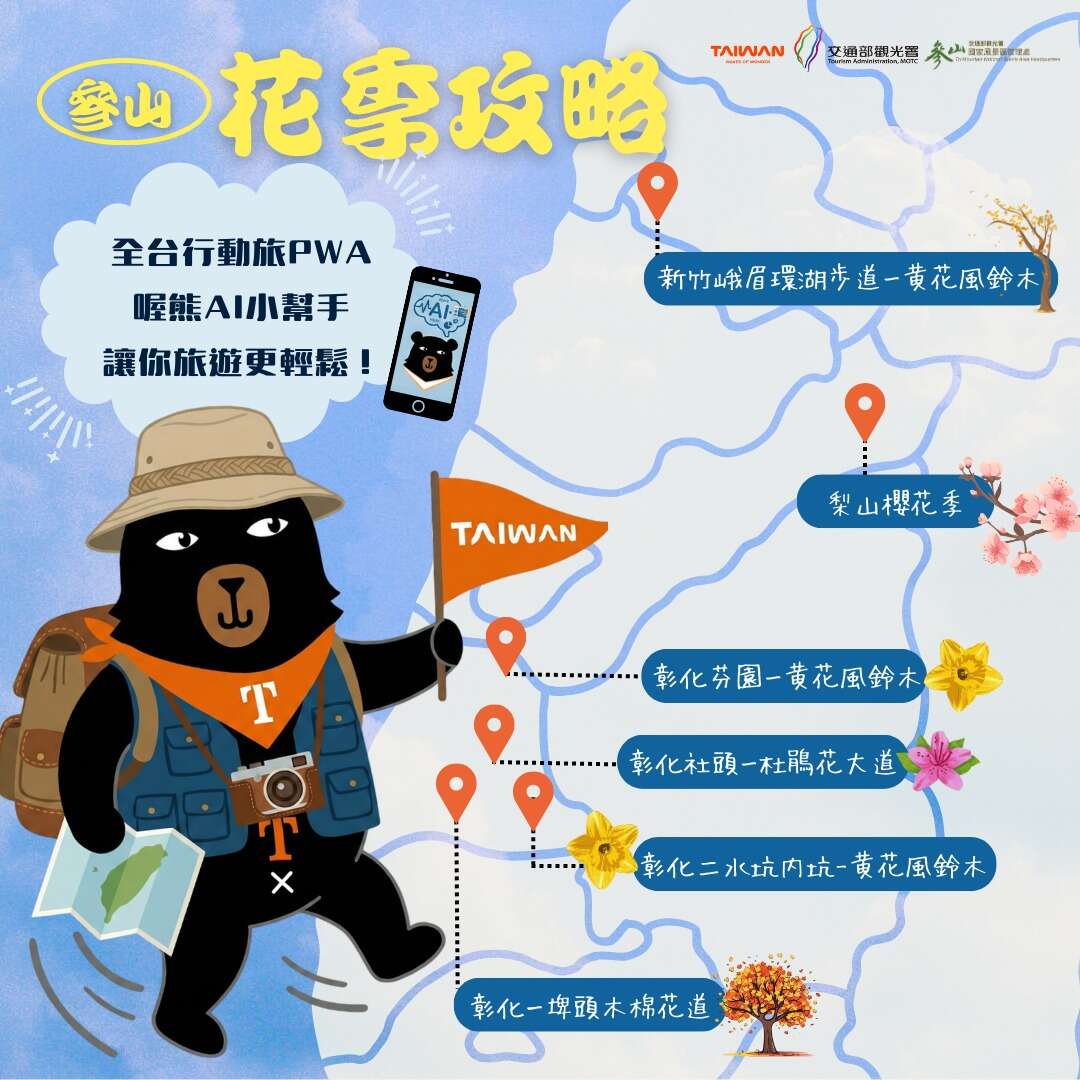 2.透過行動旅服掌握中台灣花季攻略