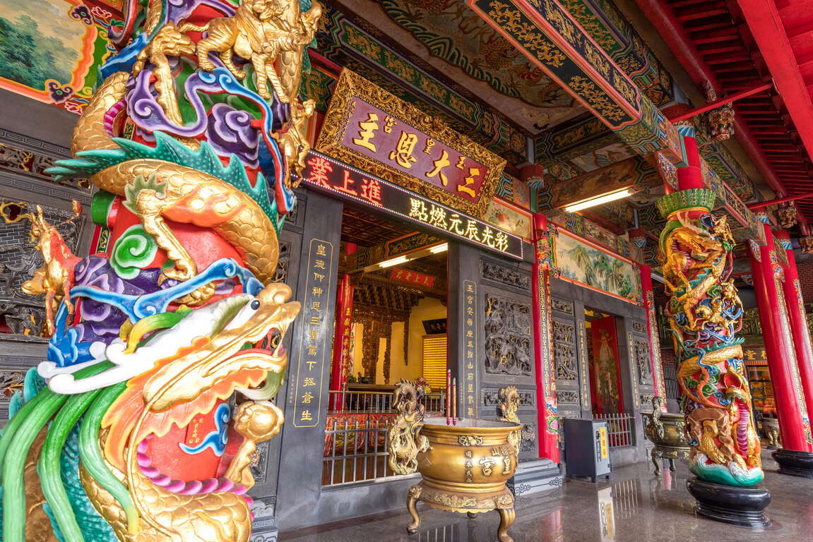 五指山風景区柱子